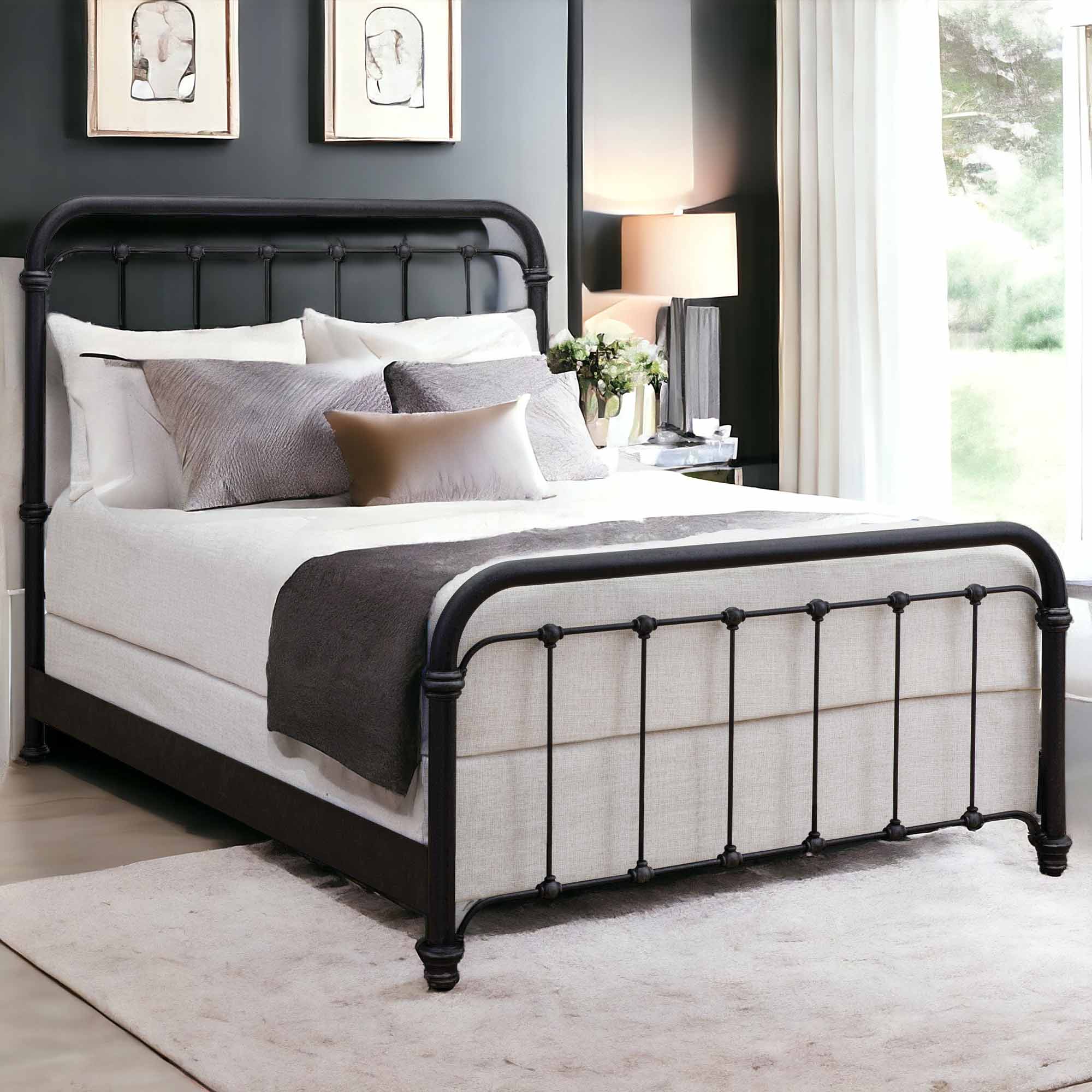 Braden Iron Bed by Wesley Allen - Image 3