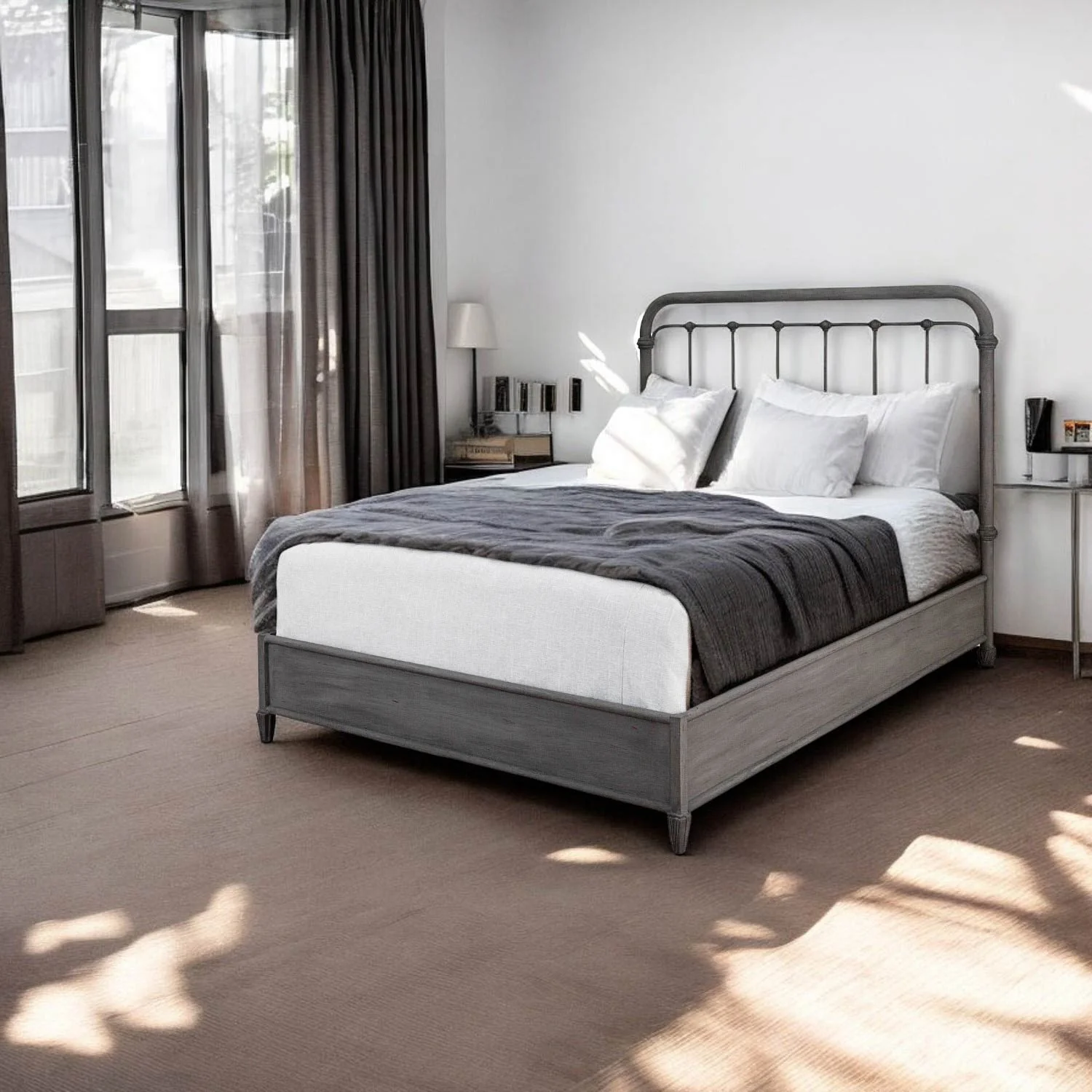 Braden Iron Headboard with Metal Surround by Wesley Allen - Image 3