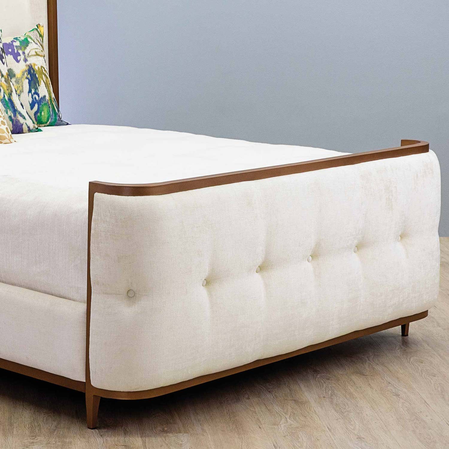 Broadway Upholstered Iron Bed by Wesley Allen - Image 6