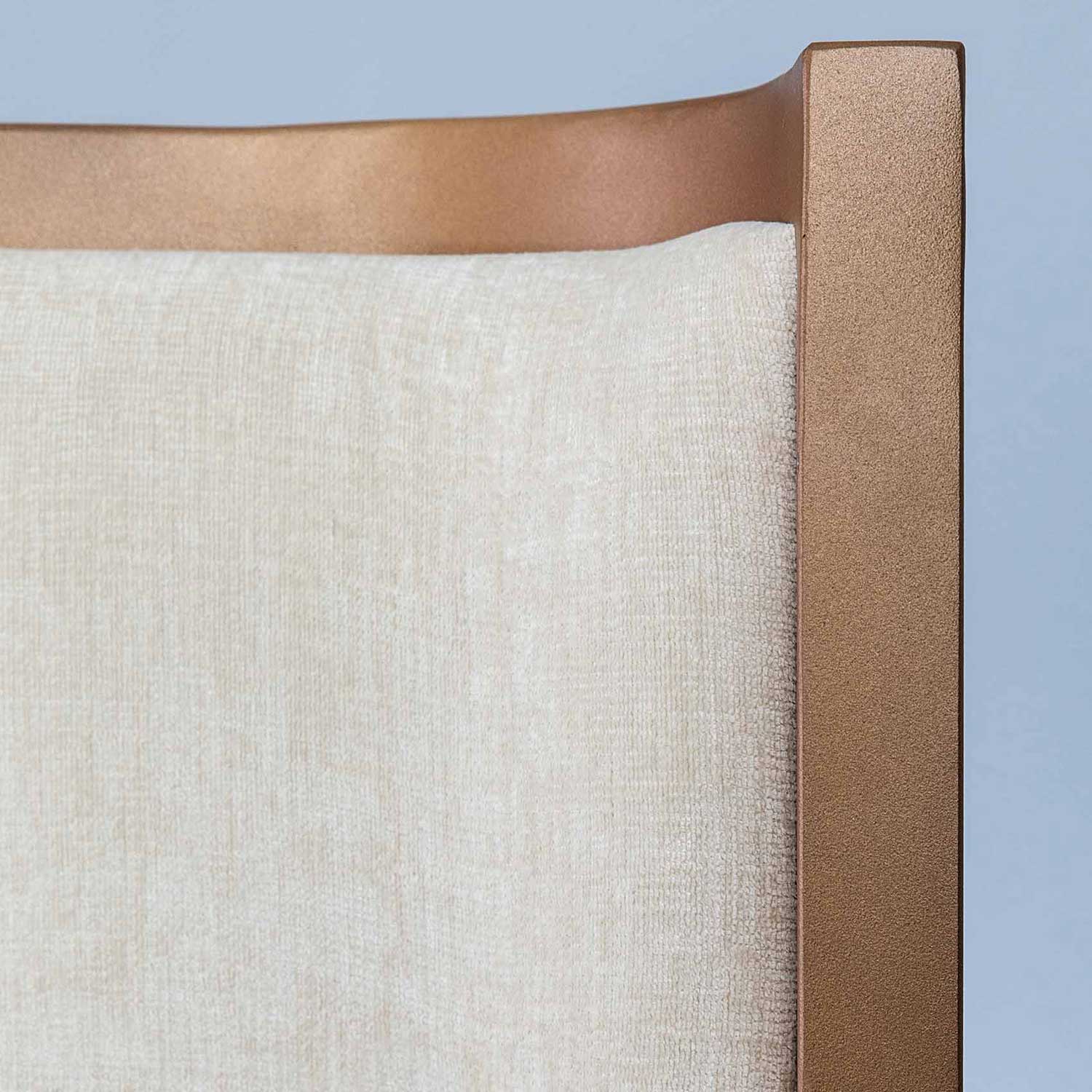 Broadway Upholstered Iron Headboard with Upholstered Surround by Wesley Allen - Image 6