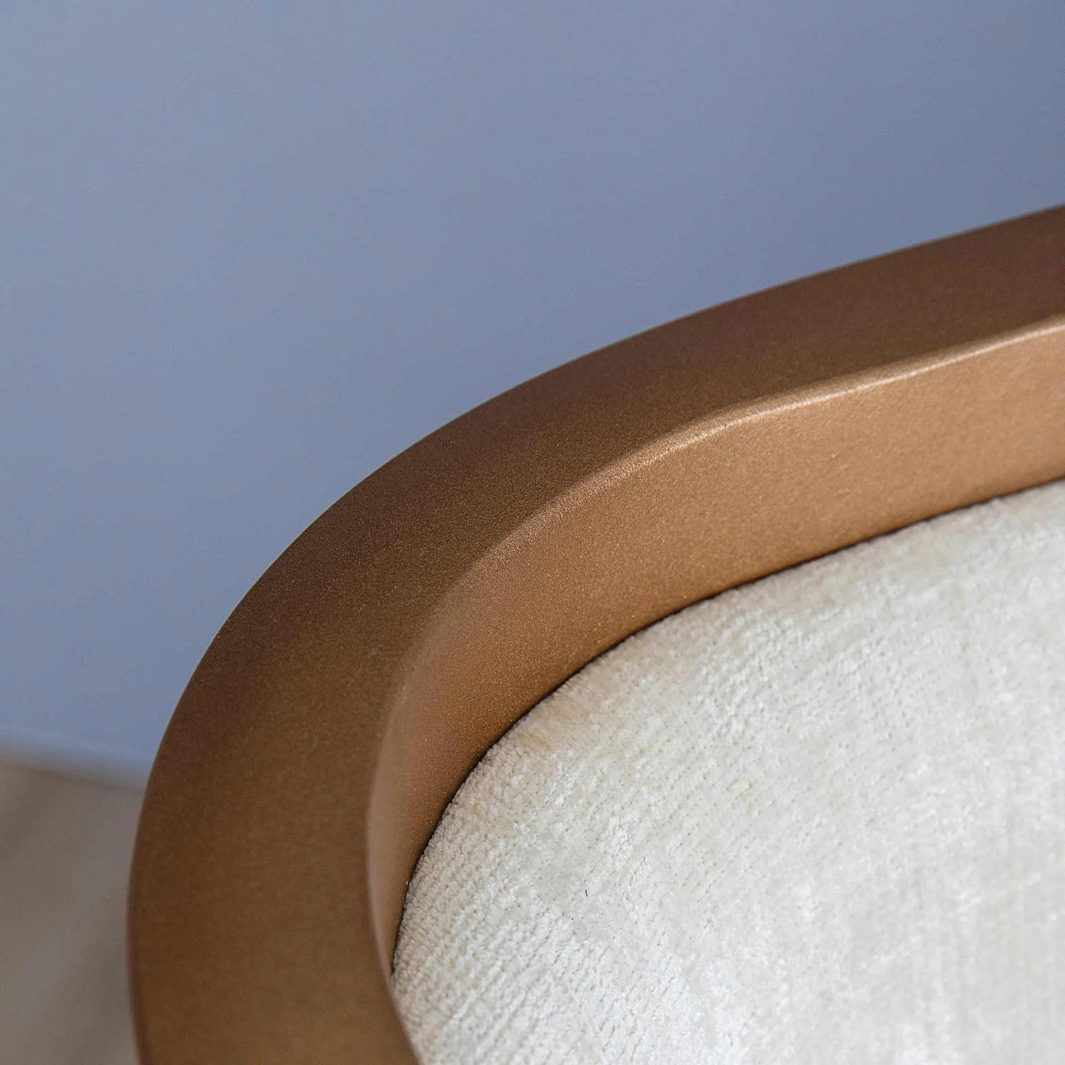 Broadway Upholstered Iron Headboard with Upholstered Surround by Wesley Allen - Image 9