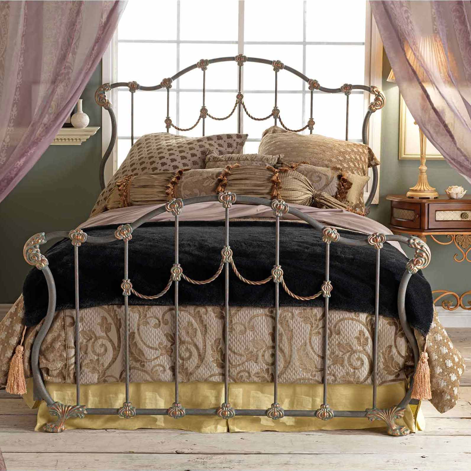 Hamilton Iron Bed by Wesley Allen - Image 7