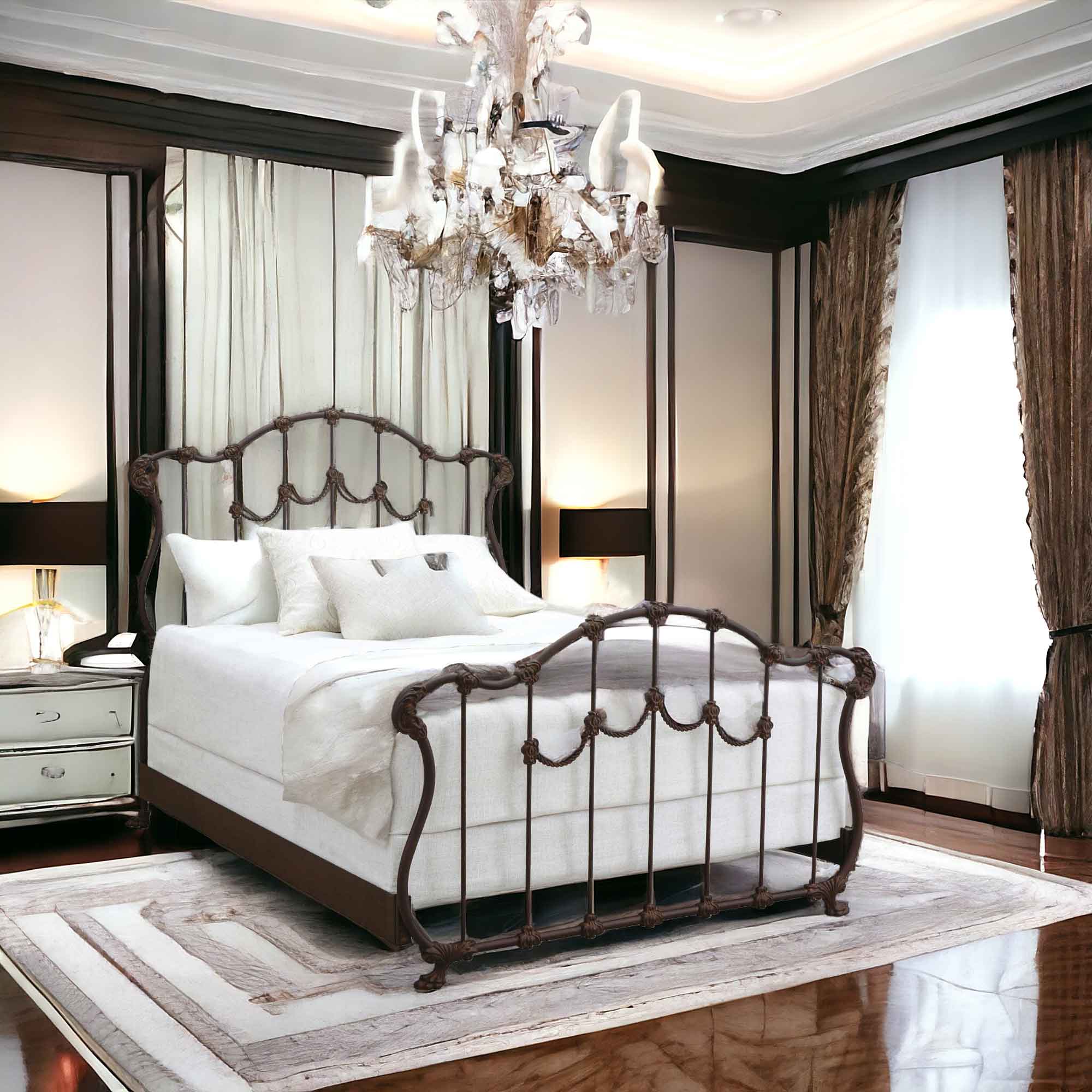 Hamilton Iron Bed by Wesley Allen - Image 8