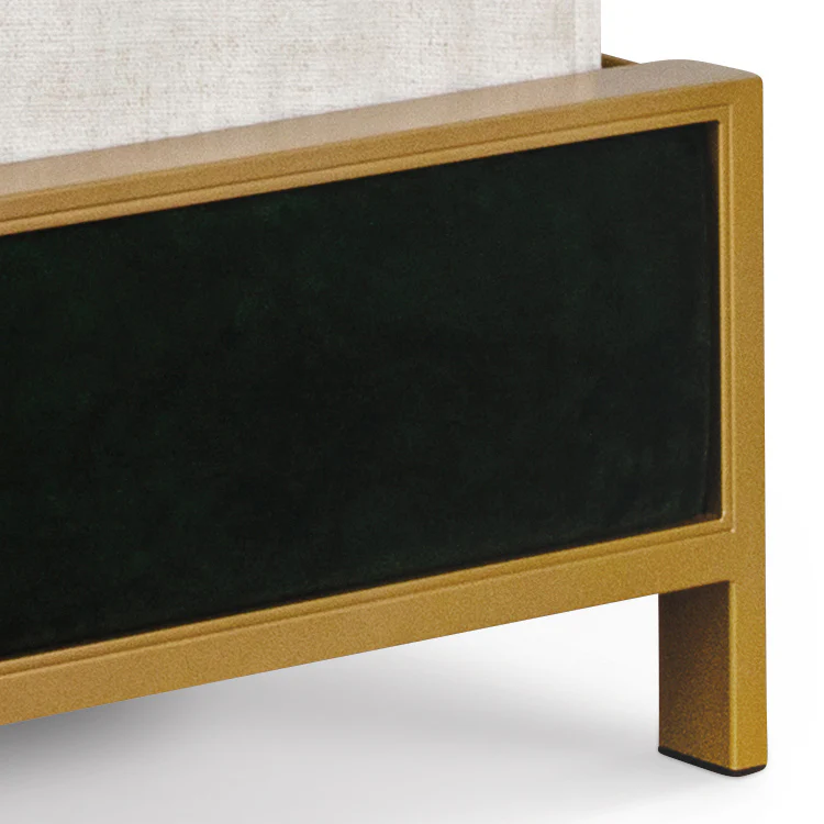 Mason Upholstered Iron Headboard with Upholstered Surround by Wesley Allen - Image 5