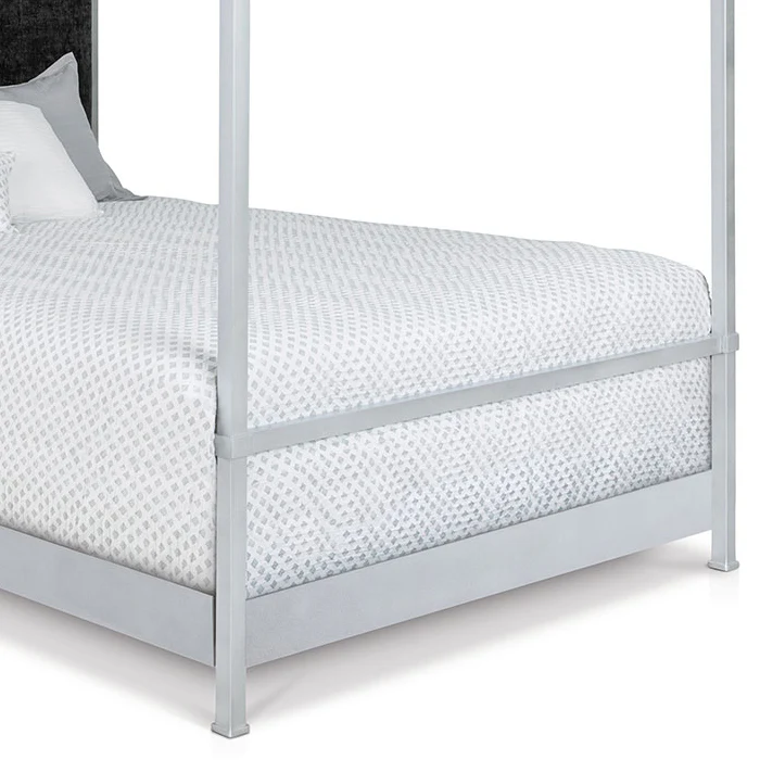 Quincy Upholstered Iron Canopy Bed by Wesley Allen - Image 4