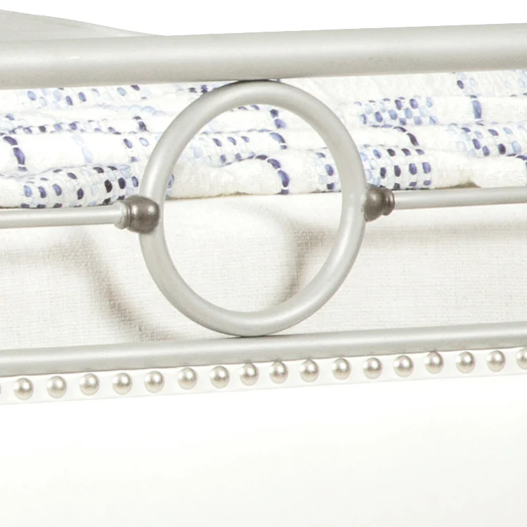 Rochester Upholstered Iron Bed by Wesley Allen - Image 3