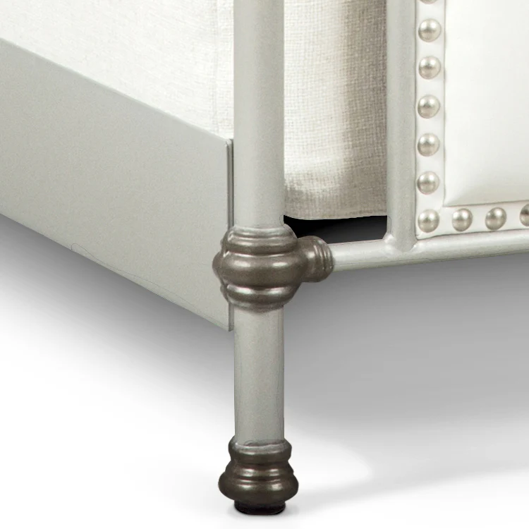 Rochester Upholstered Iron Bed by Wesley Allen - Image 4