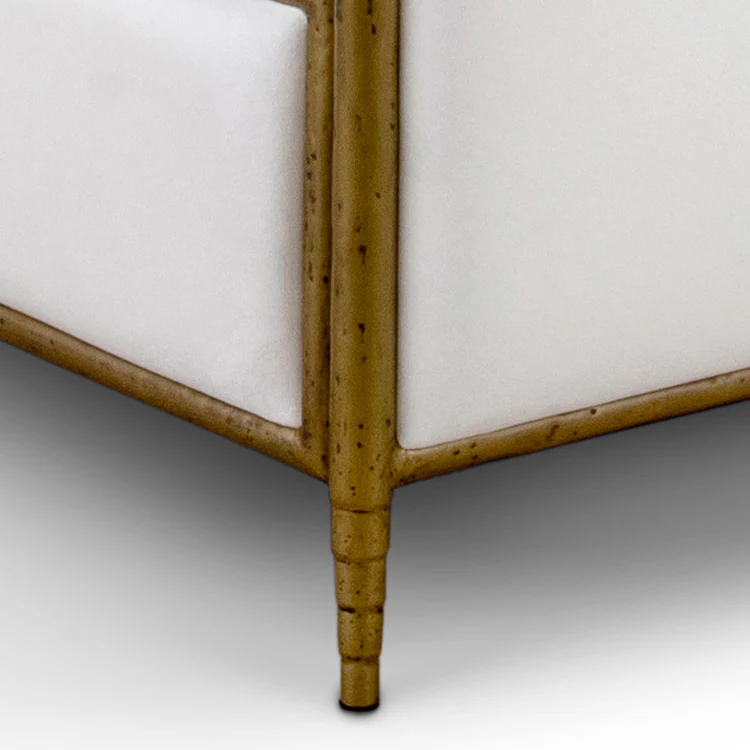 Royce Hammered Iron Upholstered Bed by Wesley Allen - Image 5