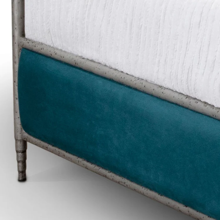 Royce Hammered Iron Upholstered Headboard with Upholstered Surround by Wesley Allen - Image 5
